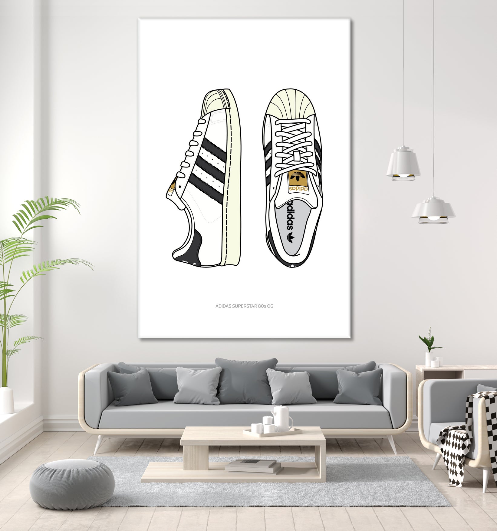 Adidas Superstar80s by Herinson Alvarez on GIANT ART - white digital drawing