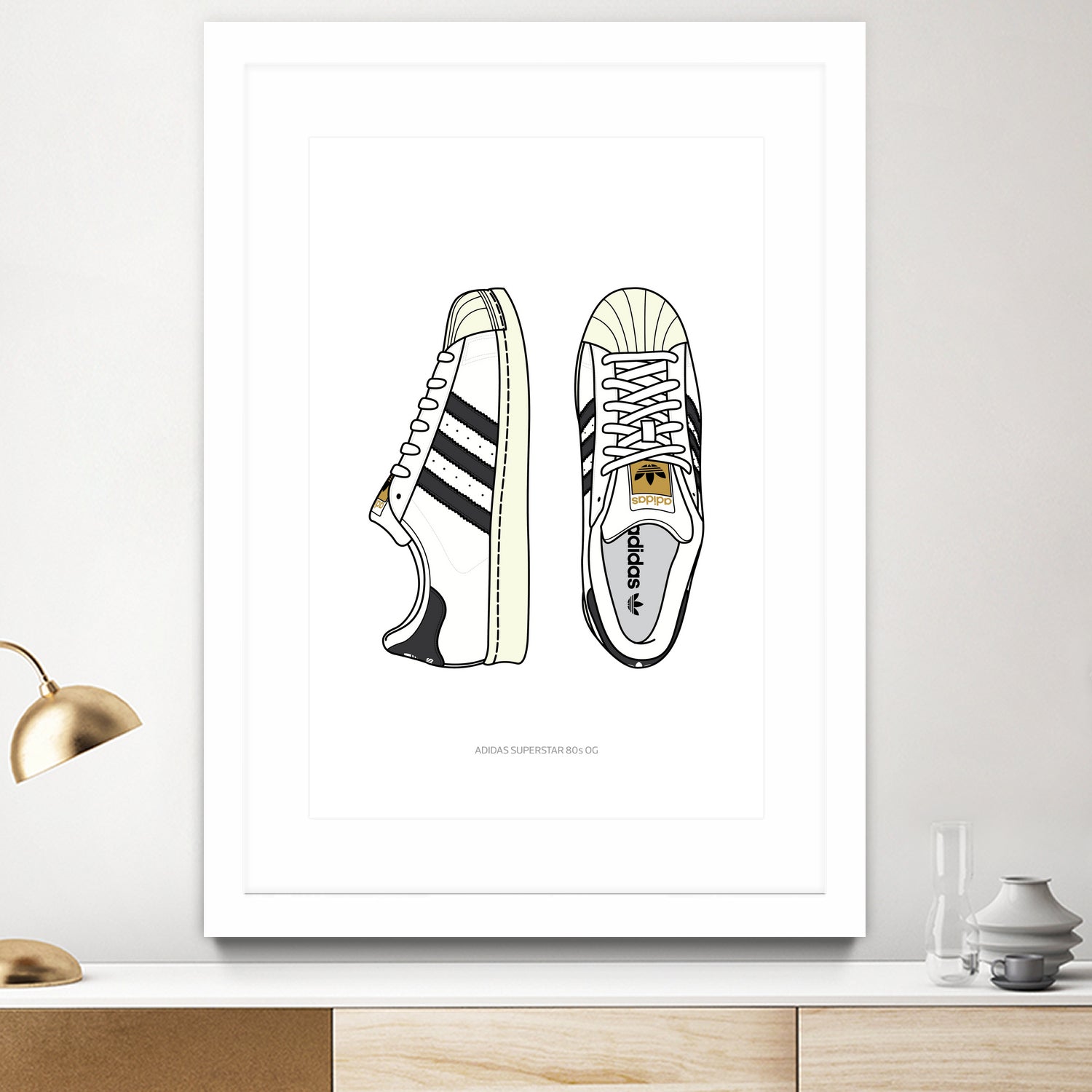 Adidas Superstar80s by Herinson Alvarez on GIANT ART - white digital drawing