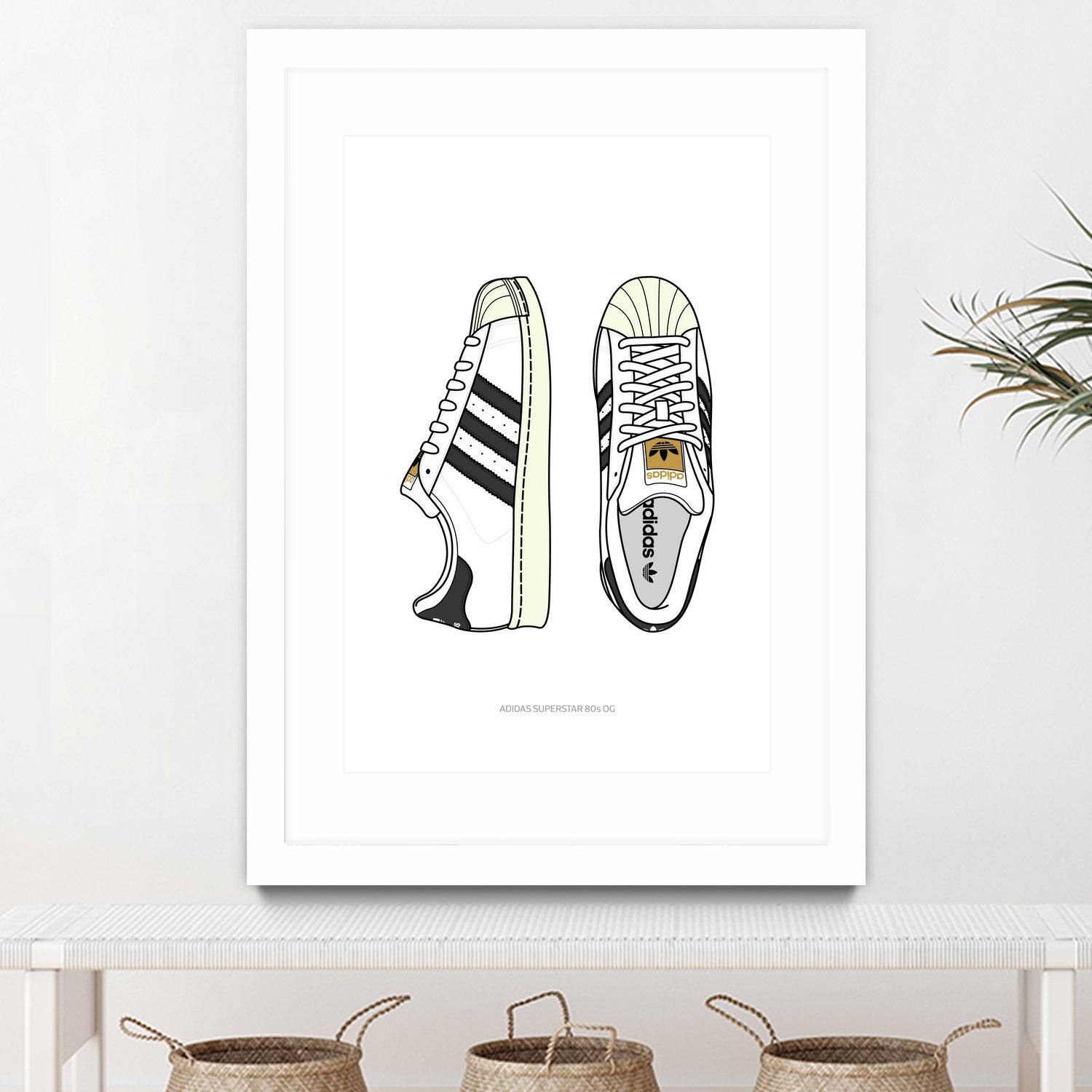 Adidas Superstar80s by Herinson Alvarez on GIANT ART - white digital drawing