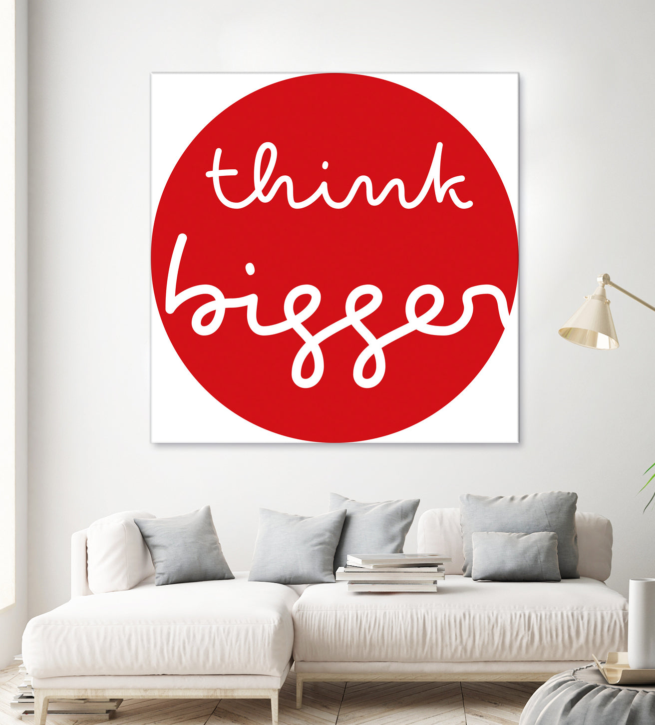 think bigger by Ralph Frankenberg on GIANT ART - red typography