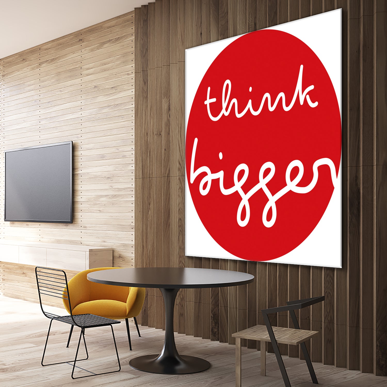 think bigger by Ralph Frankenberg on GIANT ART - red typography