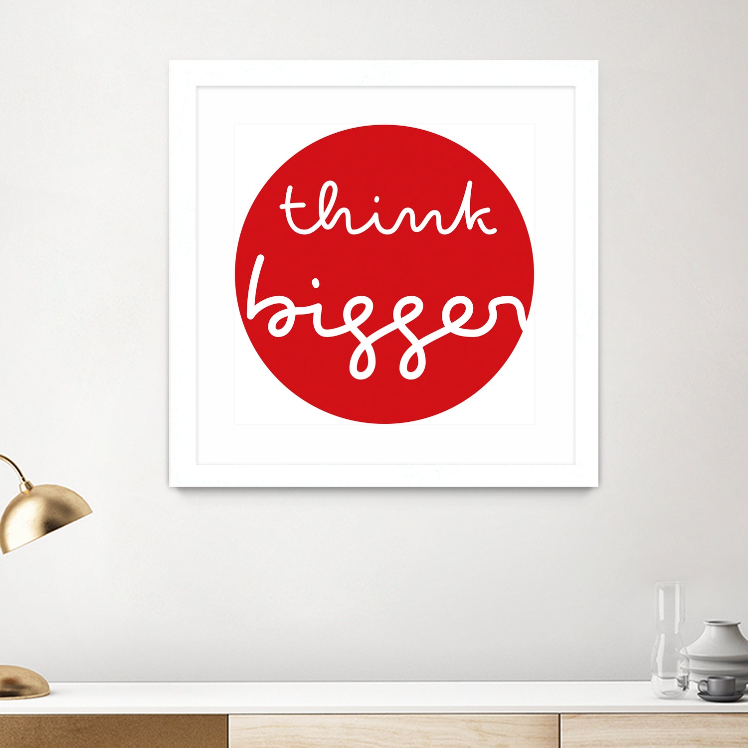 think bigger by Ralph Frankenberg on GIANT ART - red typography