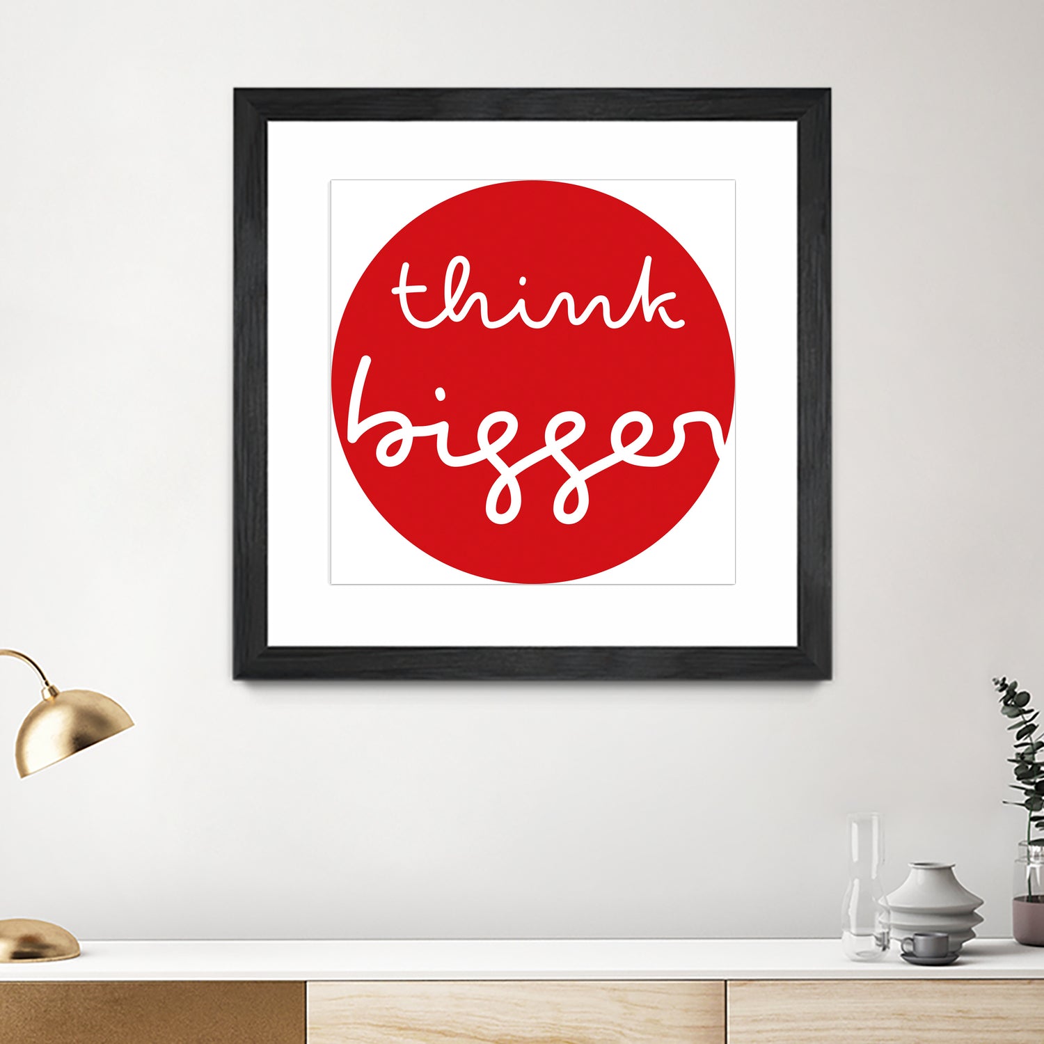 think bigger by Ralph Frankenberg on GIANT ART - red typography