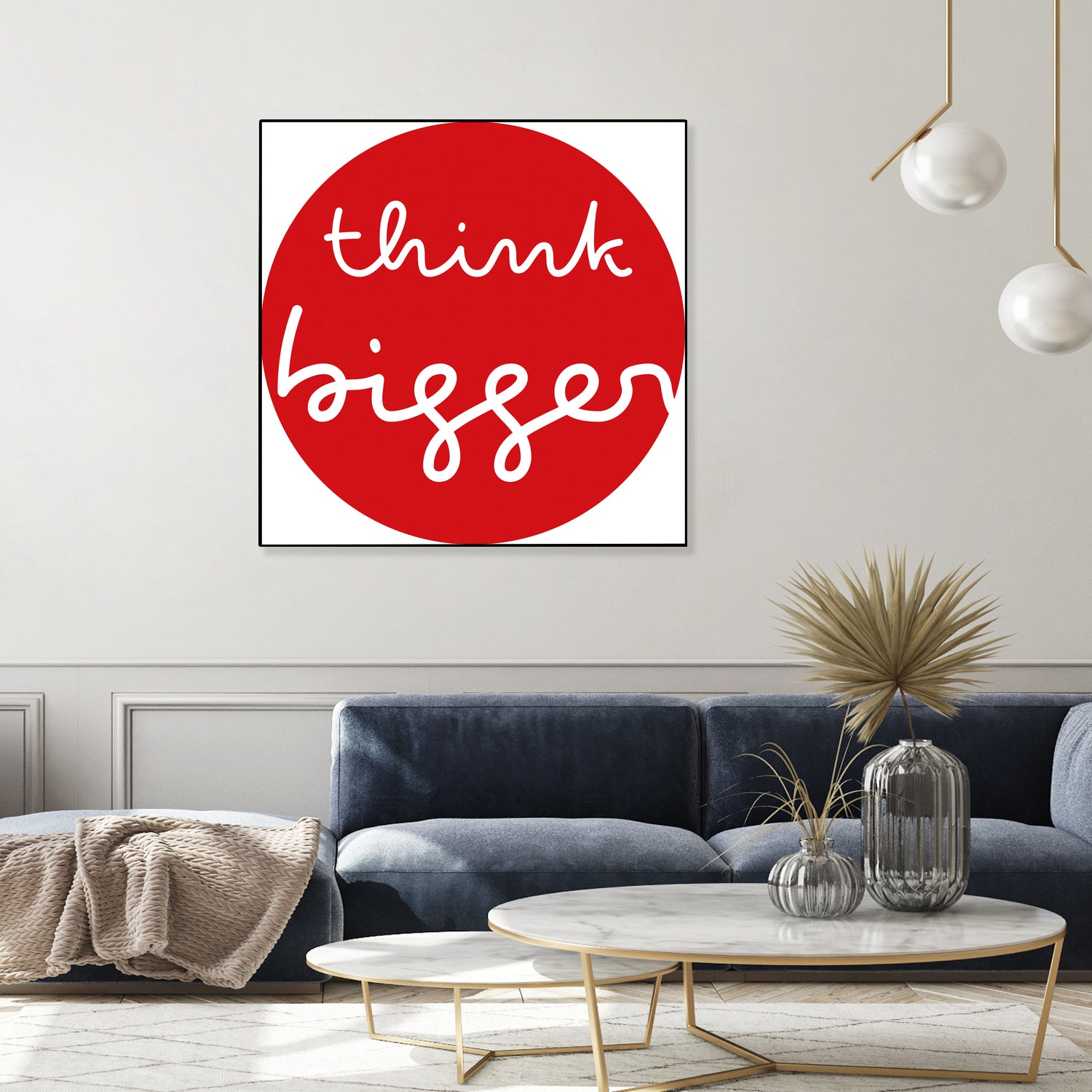 think bigger by Ralph Frankenberg on GIANT ART - red typography