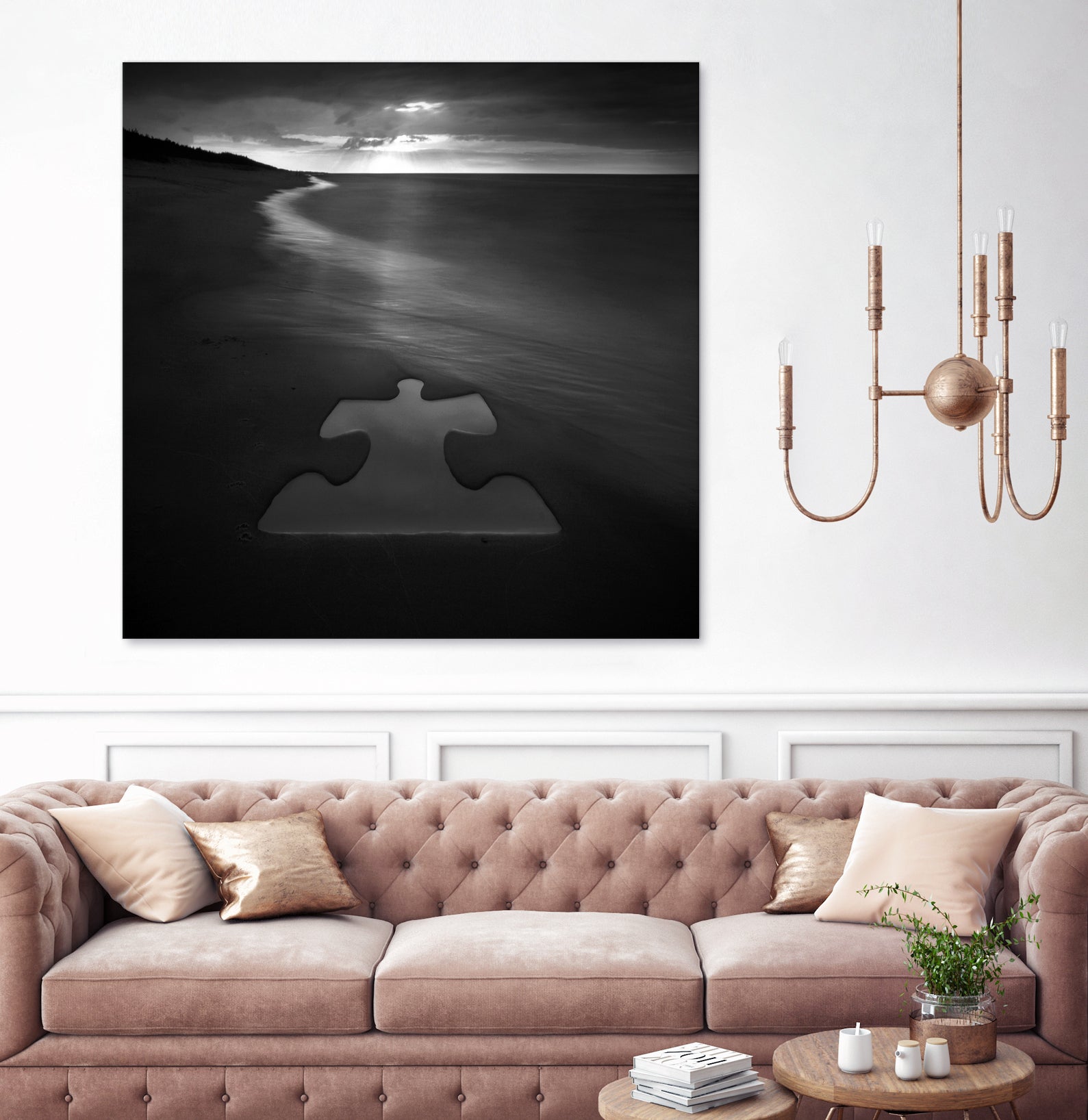 Beach Puzzle by Dariusz Klimczak on GIANT ART - black photo illustration