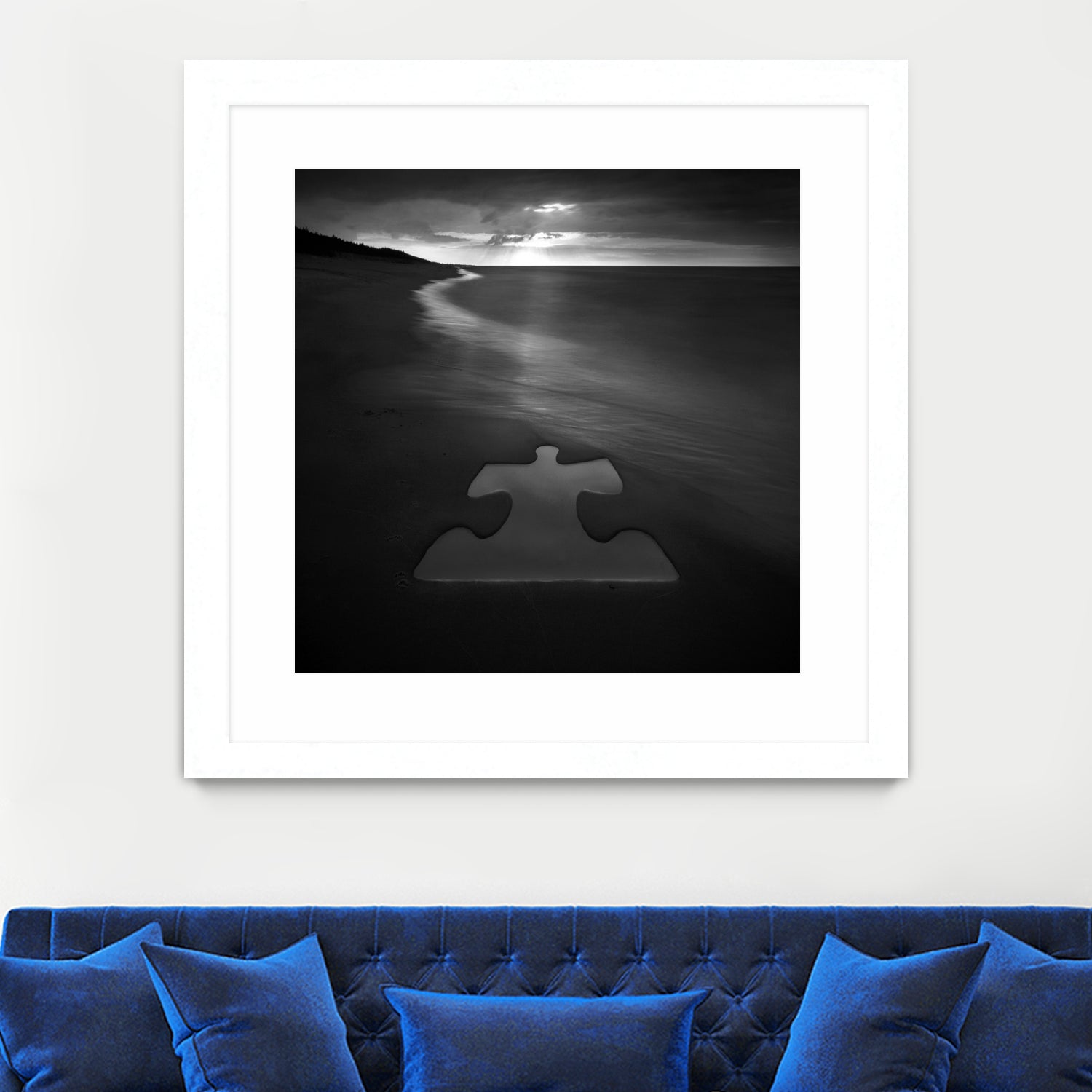 Beach Puzzle by Dariusz Klimczak on GIANT ART - black photo illustration