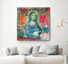 Monalisa graffiti by TULIO ALMEIDA on GIANT ART - gray mixed media