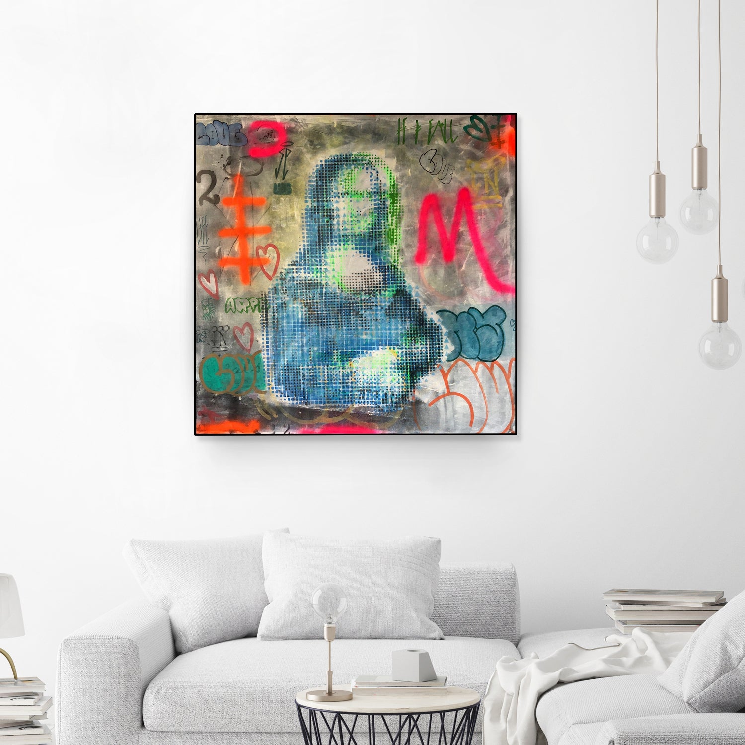 Monalisa graffiti by TULIO ALMEIDA on GIANT ART - gray mixed media