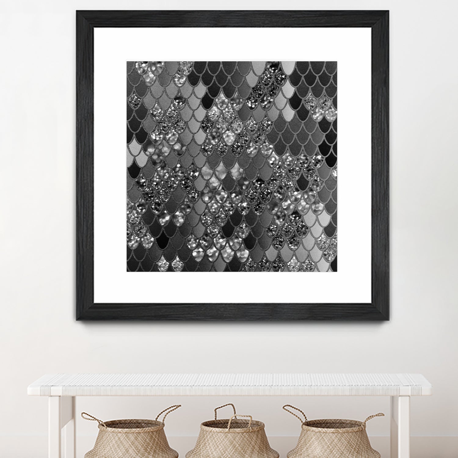 Mermaid Glitter Scales #7 (Faux Glitter) #shiny #decor #art by Anita & Bella Jantz on GIANT ART - gray digital drawing