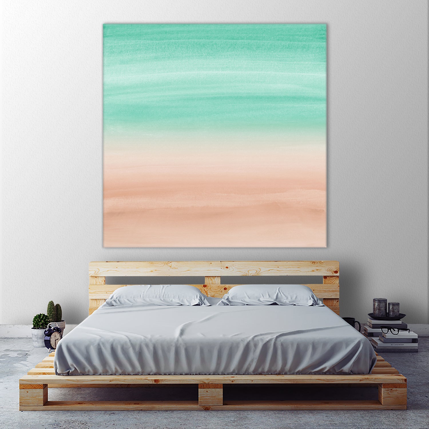 Touching Soft Emerald Beige Watercolor Abstract #1 #painting by Anita & Bella Jantz on GIANT ART - green digital painting