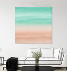 Touching Soft Emerald Beige Watercolor Abstract #1 #painting by Anita & Bella Jantz on GIANT ART - green digital painting