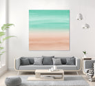 Touching Soft Emerald Beige Watercolor Abstract #1 #painting by Anita & Bella Jantz on GIANT ART - green digital painting