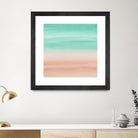 Touching Soft Emerald Beige Watercolor Abstract #1 #painting by Anita & Bella Jantz on GIANT ART - green digital painting