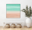 Touching Soft Emerald Beige Watercolor Abstract #1 #painting by Anita & Bella Jantz on GIANT ART - green digital painting