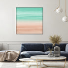 Touching Soft Emerald Beige Watercolor Abstract #1 #painting by Anita & Bella Jantz on GIANT ART - green digital painting