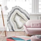 White Agate Gold Foil Glam #1 #gem #decor #art by Anita & Bella Jantz on GIANT ART - gray photo illustration