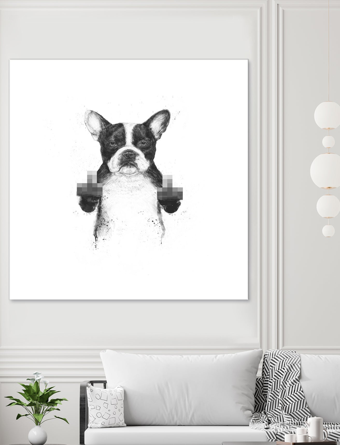 Censored dog by Solti Balázs on GIANT ART - white digital drawing