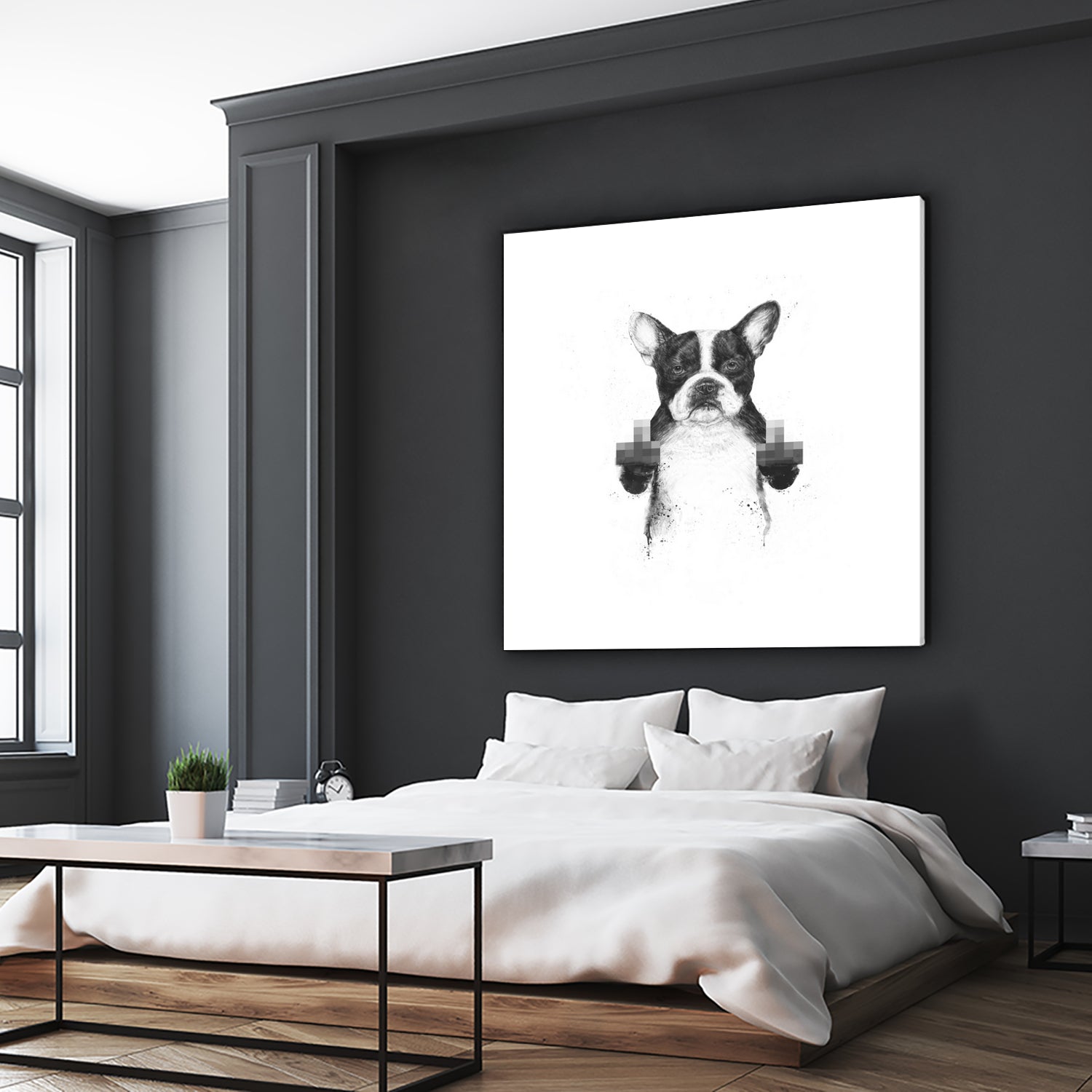 Censored dog by Solti Balázs on GIANT ART - white digital drawing