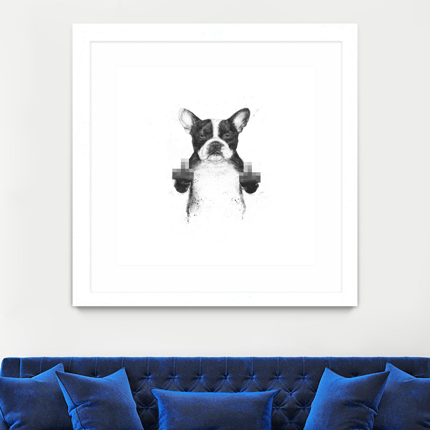 Censored dog by Solti Balázs on GIANT ART - white digital drawing