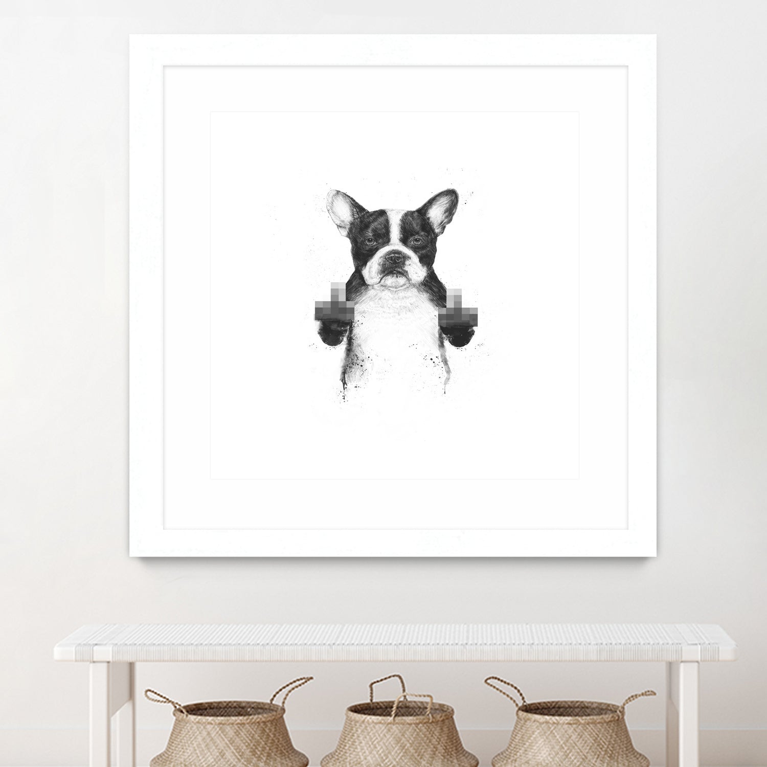 Censored dog by Solti Balázs on GIANT ART - white digital drawing