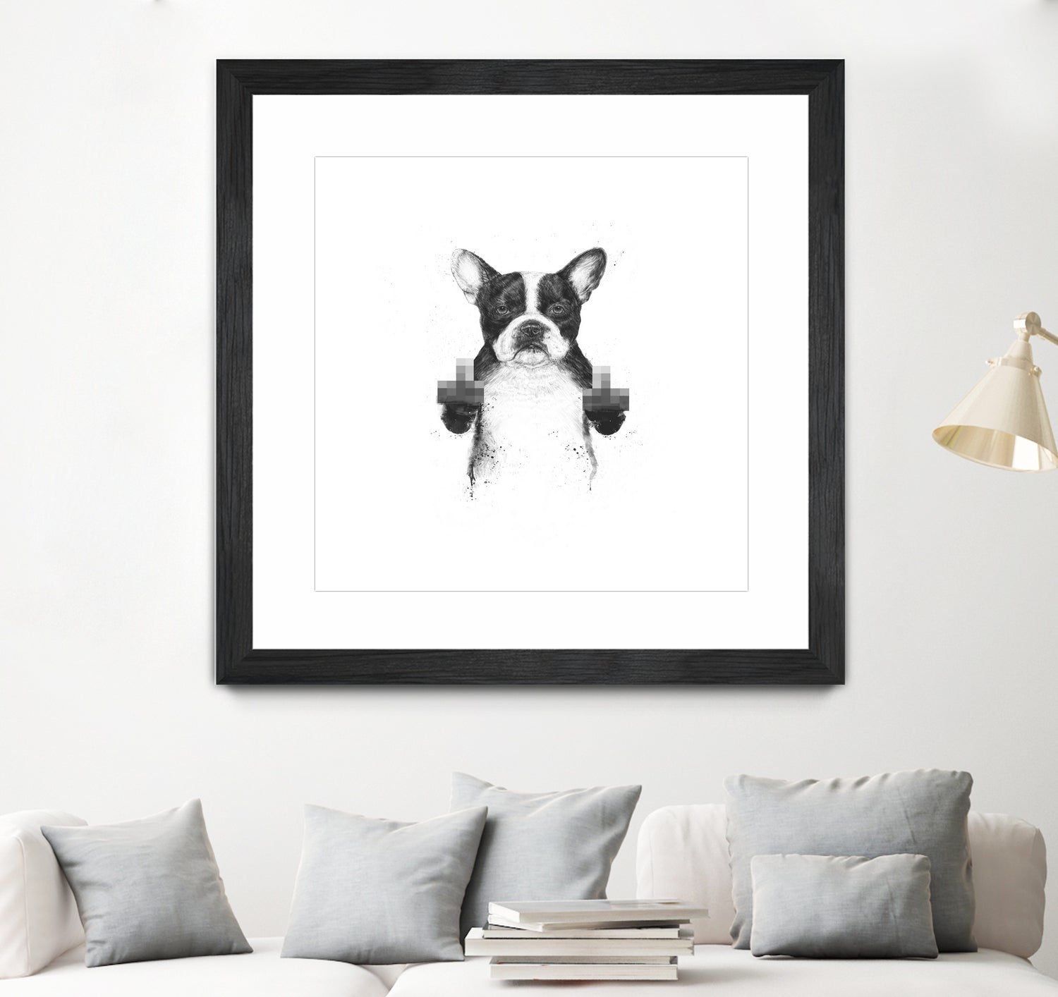 Censored dog by Solti Balázs on GIANT ART - white digital drawing