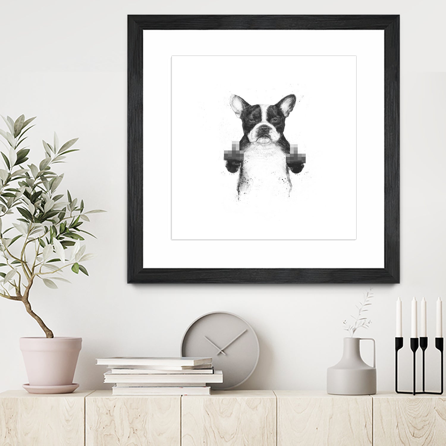 Censored dog by Solti Balázs on GIANT ART - white digital drawing