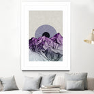 Surreal sunrise behind purple mountains by Menelaos Trompoukis on GIANT ART - fuchsia digital painting