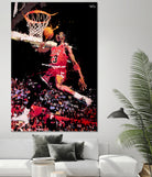 Michael Jordan by Igor Moura on GIANT ART - red digital painting