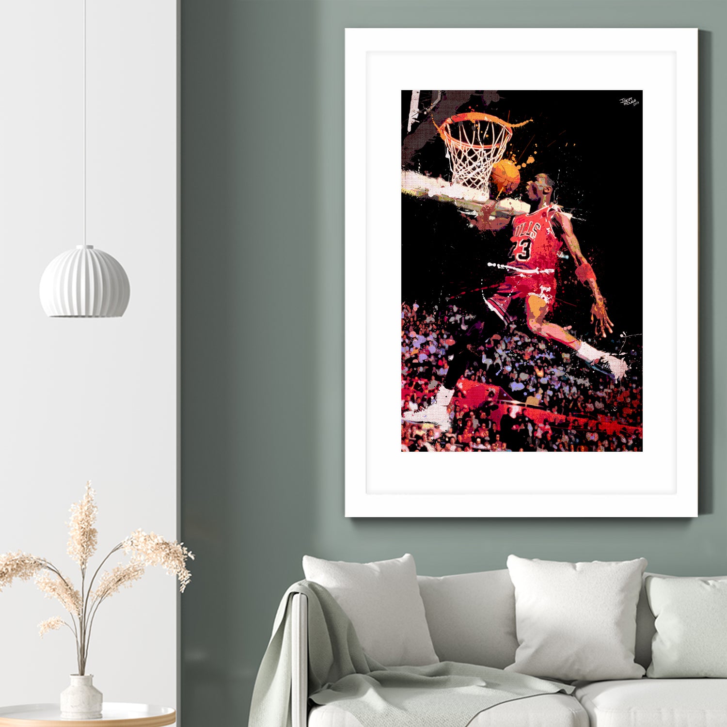 Michael Jordan by Igor Moura on GIANT ART - red digital painting