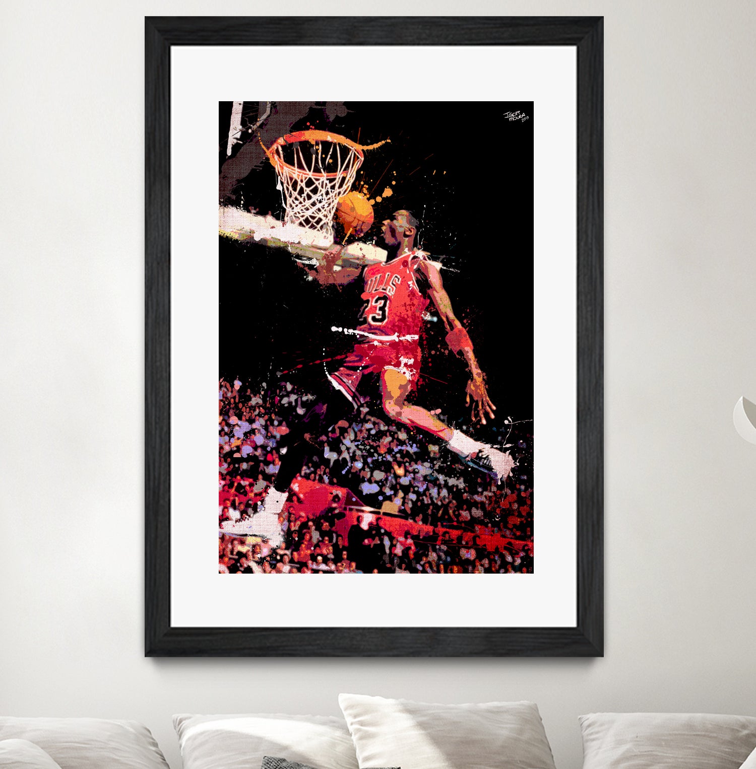 Michael Jordan by Igor Moura on GIANT ART - red digital painting