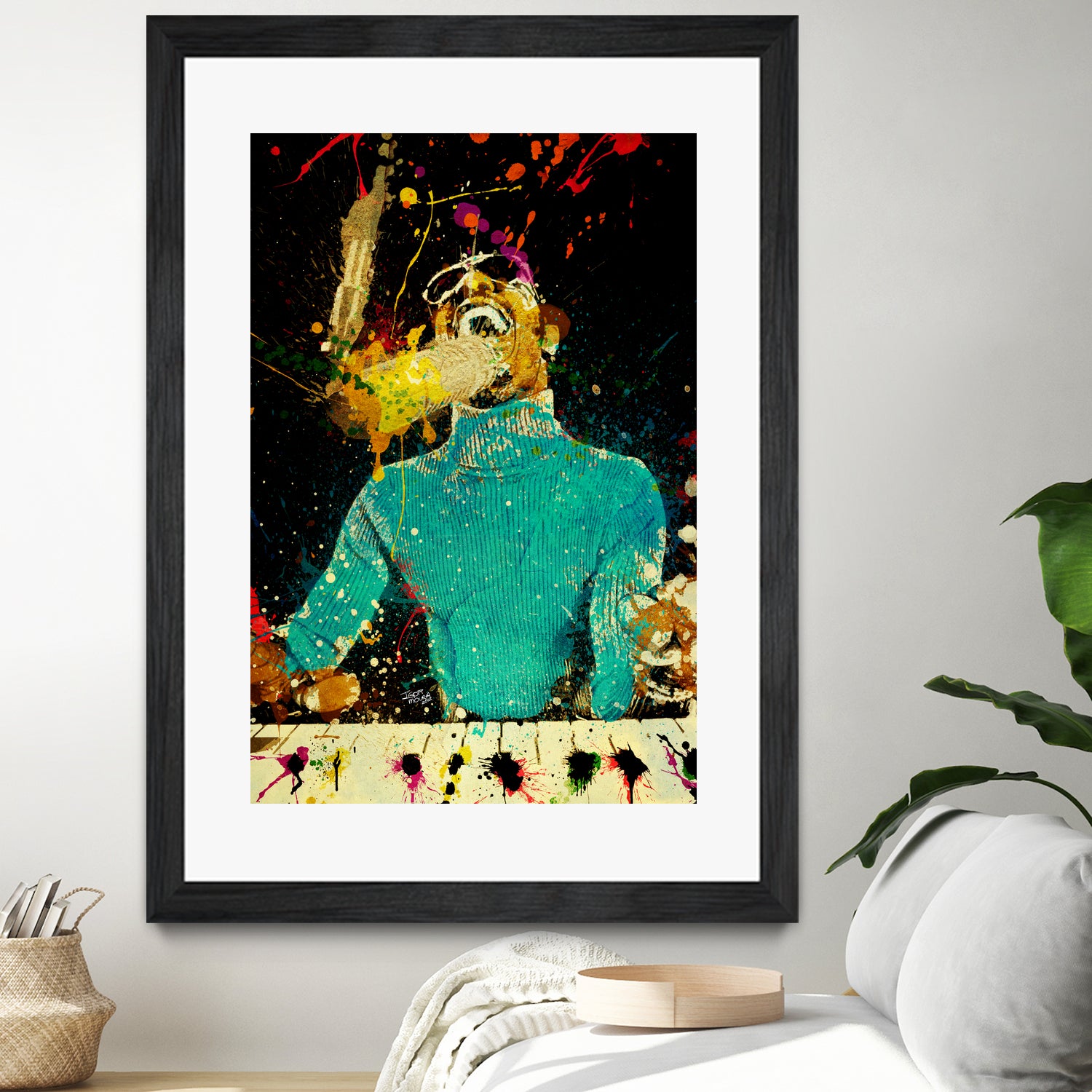 Stevie Wonder by Igor Moura on GIANT ART - blue digital painting