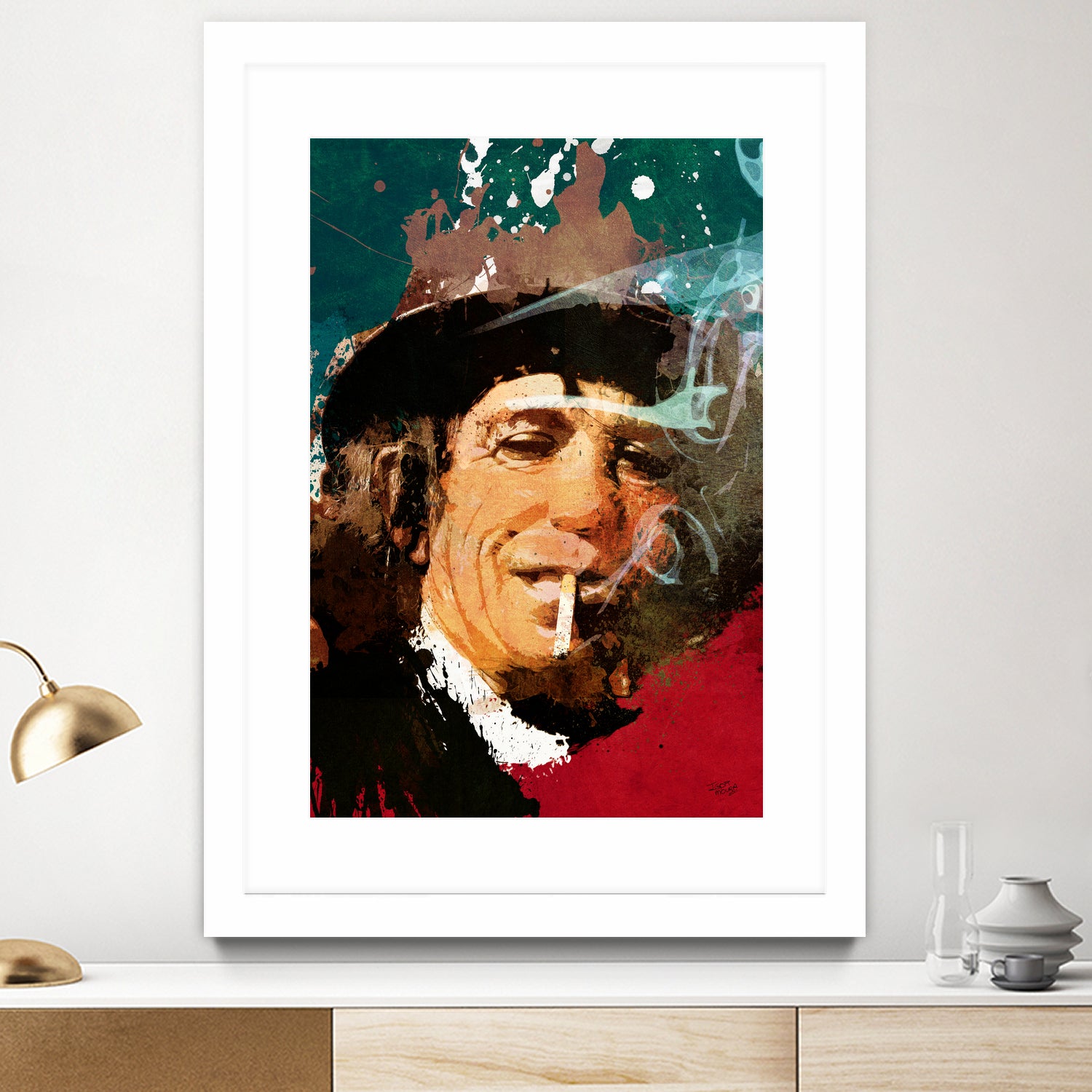 Keith Richards by Igor Moura on GIANT ART - red digital painting