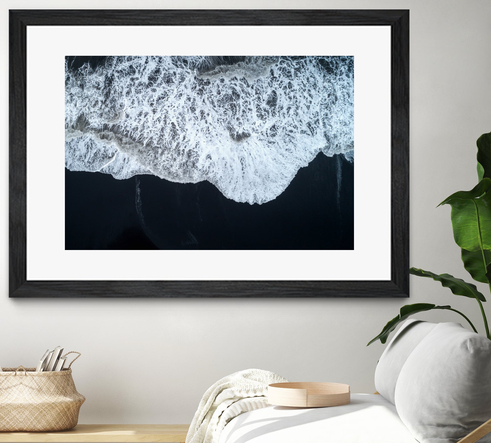 White Waters and Black Sand Coastal Landscape Photograph by Melissa Fague on GIANT ART - black photo illustration