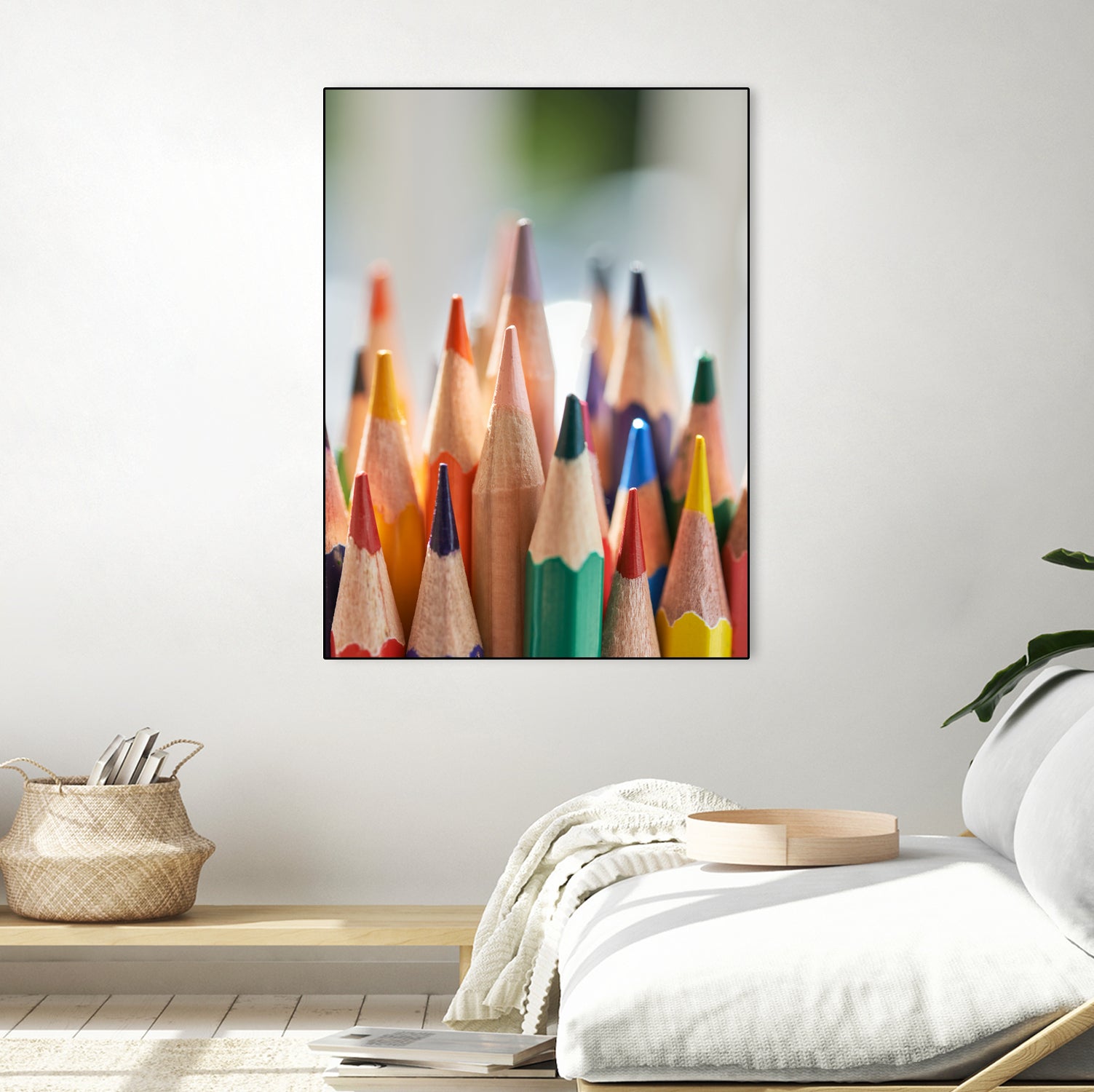 Close-up view of bunch of the colored pencil by Studio OMG on GIANT ART - yellow photo illustration