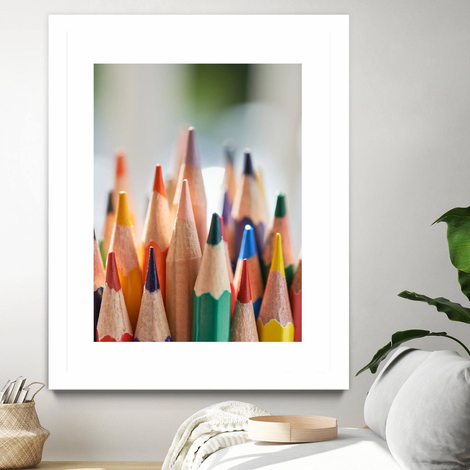 Close-up view of bunch of the colored pencil by Studio OMG on GIANT ART - yellow photo illustration