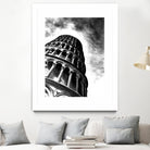 Tower of Pisa - Illustrated by Christine Mercer on GIANT ART - black digital painting