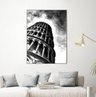 Tower of Pisa - Illustrated by Christine Mercer on GIANT ART - black digital painting