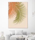 Palm Leaves Orange Green Vibes #1 #tropical #decor #art by Anita & Bella Jantz on GIANT ART - orange photo illustration