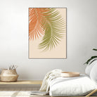 Palm Leaves Orange Green Vibes #1 #tropical #decor #art by Anita & Bella Jantz on GIANT ART - orange photo illustration