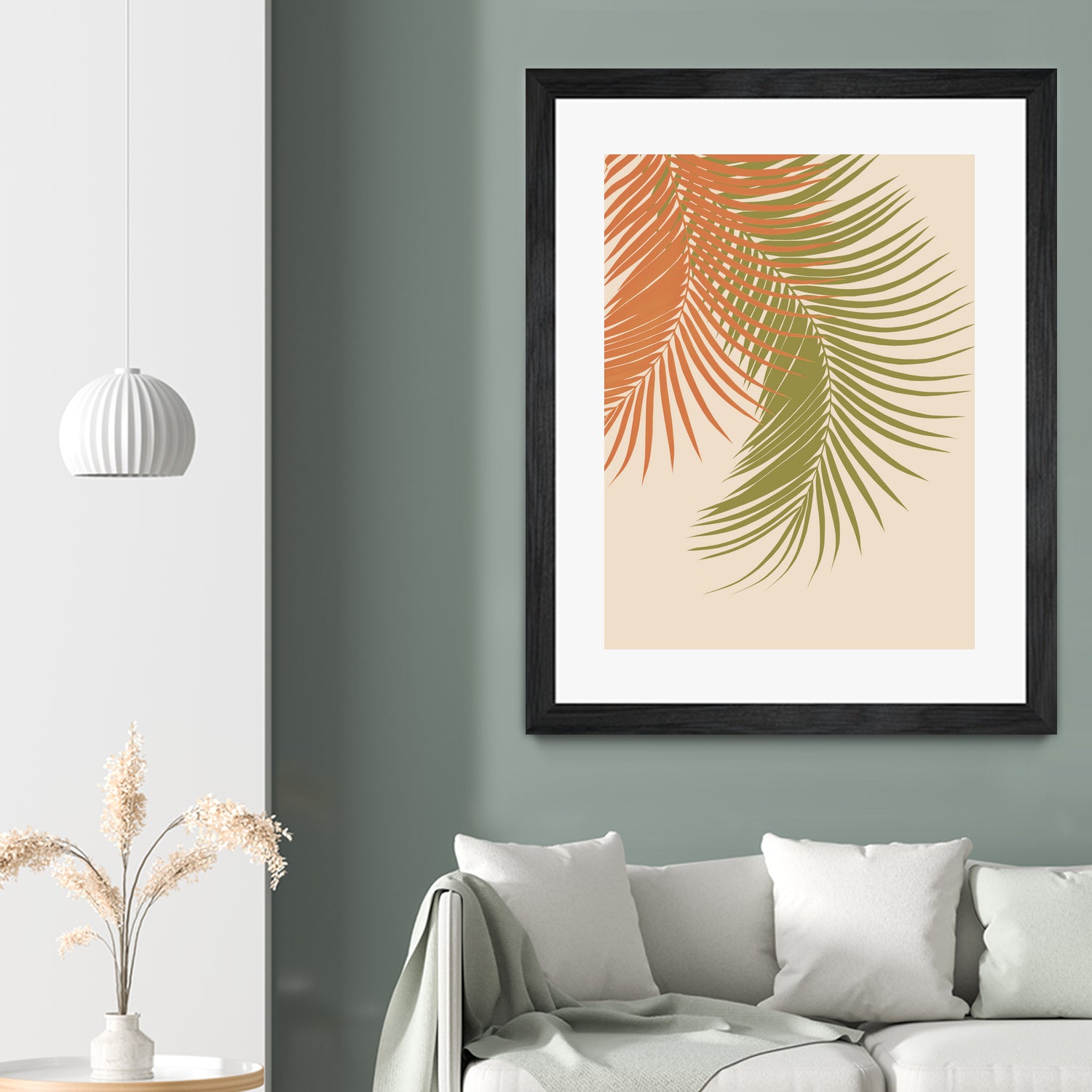 Palm Leaves Orange Green Vibes #1 #tropical #decor #art by Anita & Bella Jantz on GIANT ART - orange photo illustration