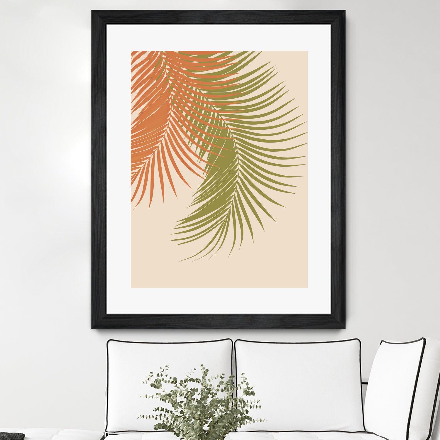 Palm Leaves Orange Green Vibes #1 #tropical #decor #art by Anita & Bella Jantz on GIANT ART - orange photo illustration