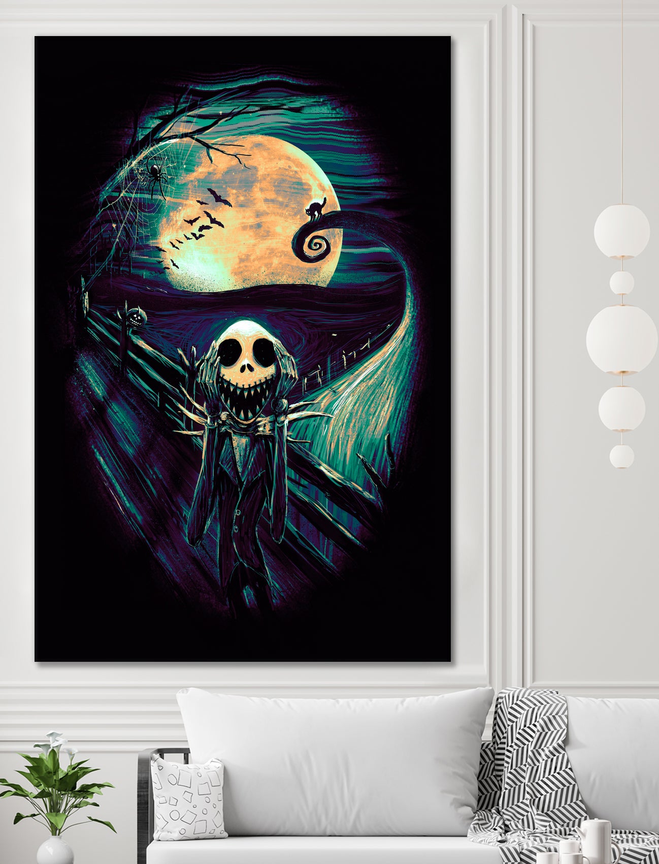 The Scream Before Christmas by Francis Mi Oza on GIANT ART - black digital painting