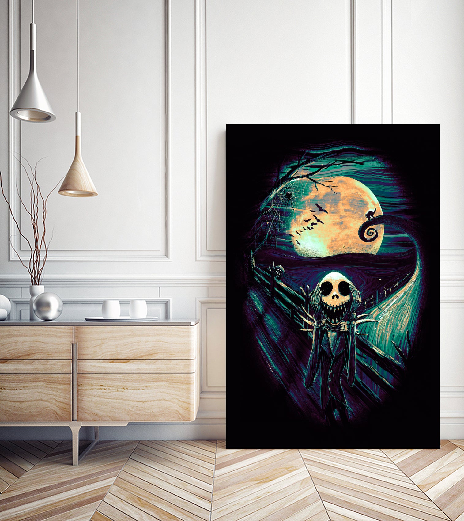 The Scream Before Christmas by Francis Mi Oza on GIANT ART - black digital painting