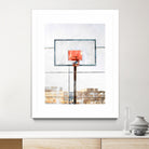 Air Jordan Attached To Basketball Hoop by Wazir Rohiman on GIANT ART - red digital painting