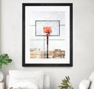 Air Jordan Attached To Basketball Hoop by Wazir Rohiman on GIANT ART - red digital painting