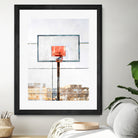 Air Jordan Attached To Basketball Hoop by Wazir Rohiman on GIANT ART - red digital painting