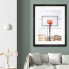 Air Jordan Attached To Basketball Hoop by Wazir Rohiman on GIANT ART - red digital painting