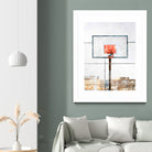 Air Jordan Attached To Basketball Hoop by Wazir Rohiman on GIANT ART - red digital painting