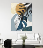 Monstera Abstract #2 #tropical #decor #art by Anita & Bella Jantz on GIANT ART - blue digital drawing