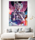 Chillin with Harley by Arcadia Wiryawan on GIANT ART - pink digital painting